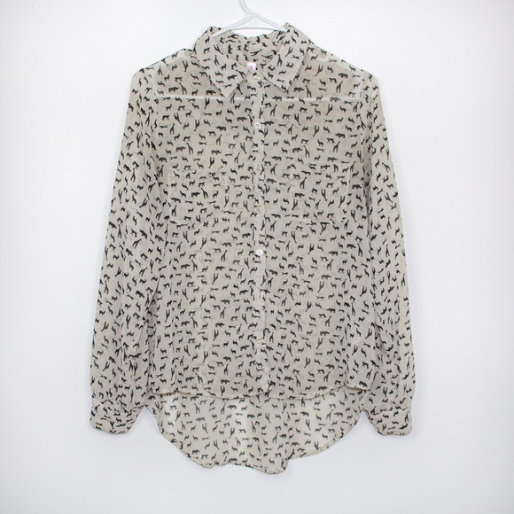 Animal Print Button Down - Picture 2 of 5